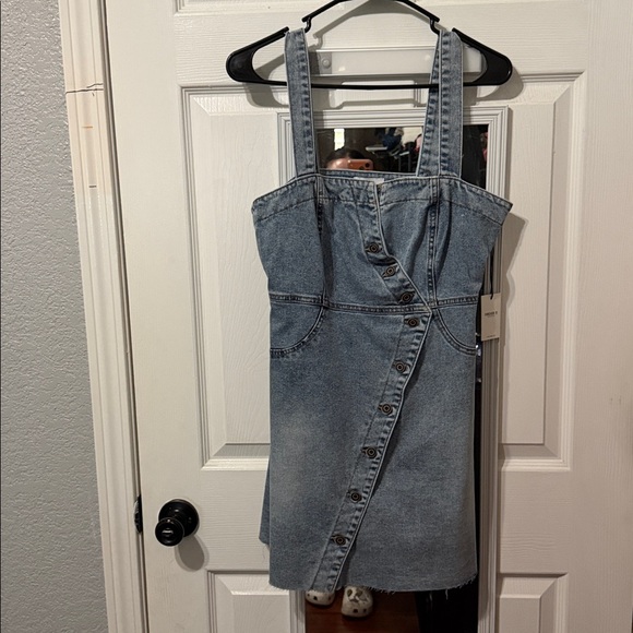 Denim Button-Front Dress - Picture 1 of 3